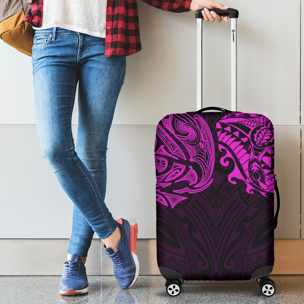 New Zealand Luggage Covers, Maori Polynesian Tattoo Purple - Vibe Hoodie Shop