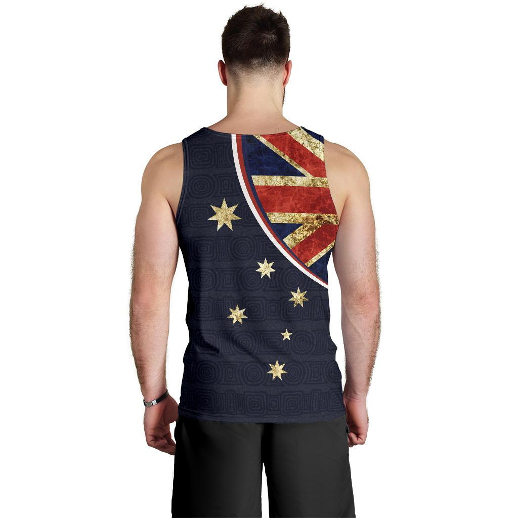 Men Tank Top - Aus Flag Mens Tank Vintage Kangaroo Symbol - Vibe Hoodie Shop