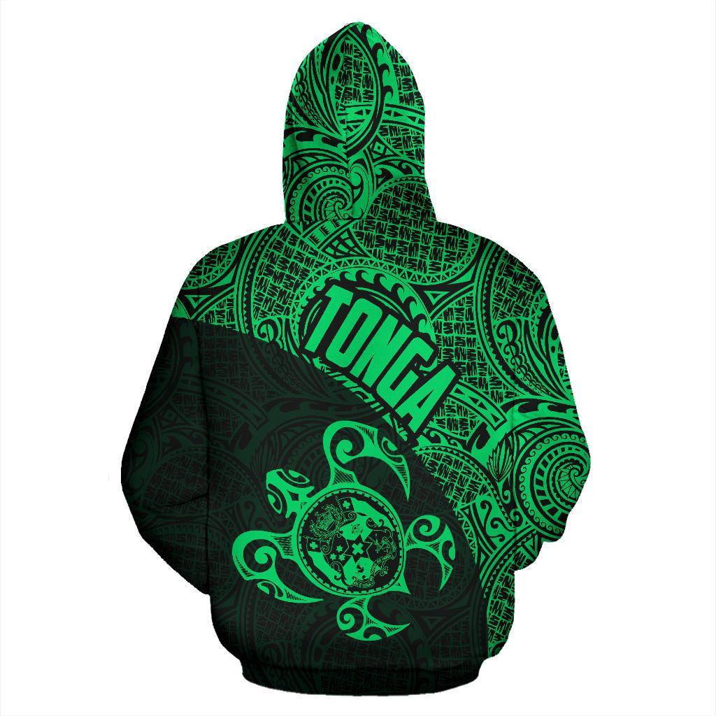 Zip Up Hoodie Tonga Coat Of Arms Turtle Polynesian Pattern 04 - Vibe Hoodie Shop