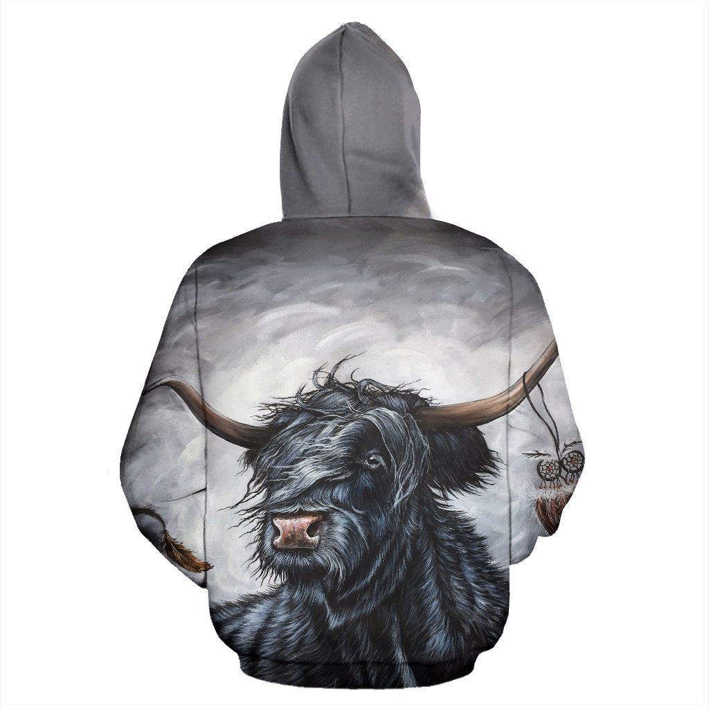 Scotland Hoodie - Scottish Highland Cow - Vibe Hoodie Shop