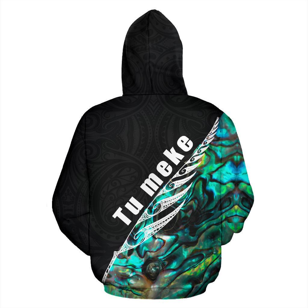 New Zealand Rugby Haka Fern Hoodie, Paua Shell Tu Meke Pullover Hoodie - Vibe Hoodie Shop
