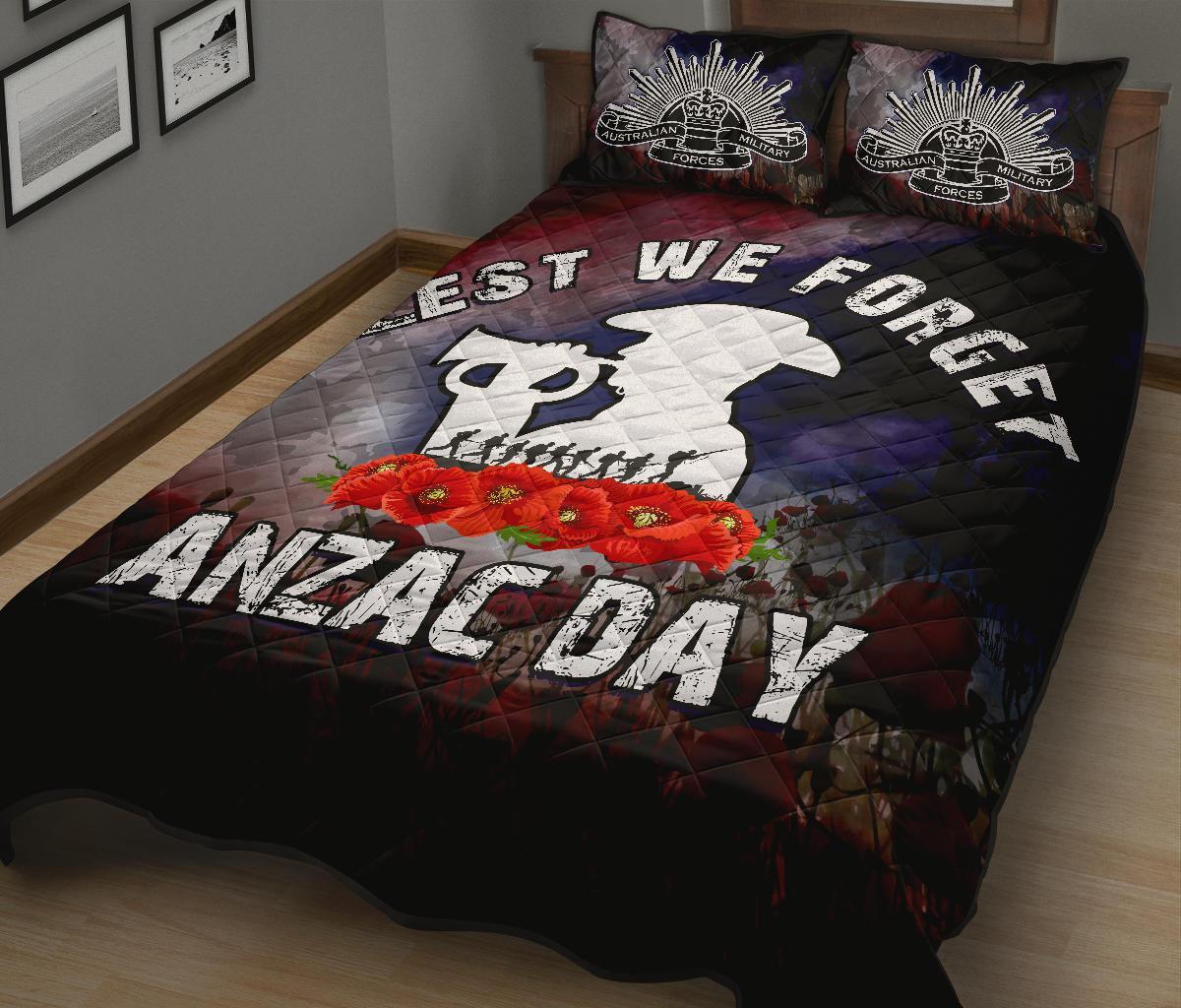 ANZAC Day Quilt Bed Set - The Australian Army - Vibe Hoodie Shop