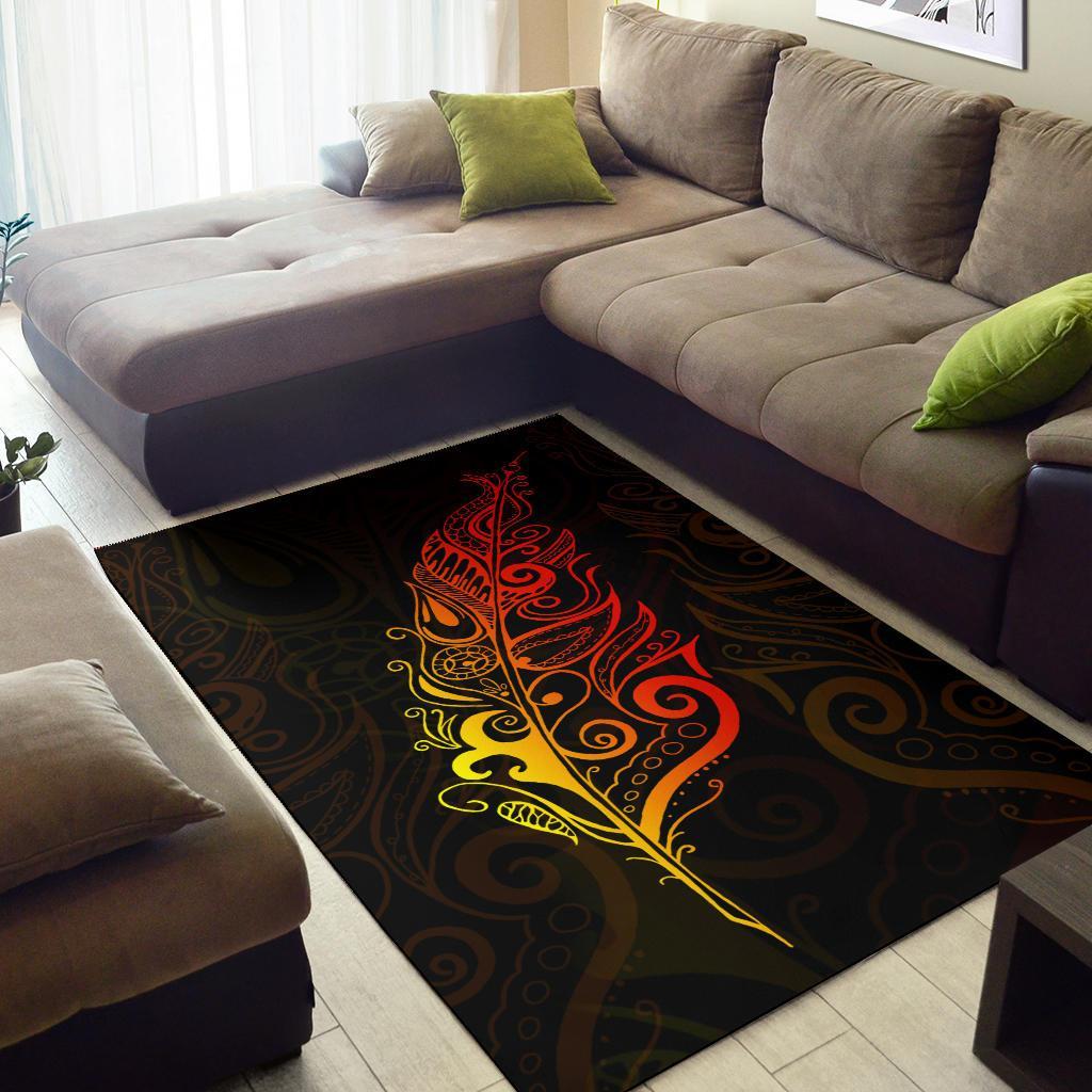 Light Silver Fern Area Rug, Sunset Vibe - Vibe Hoodie Shop