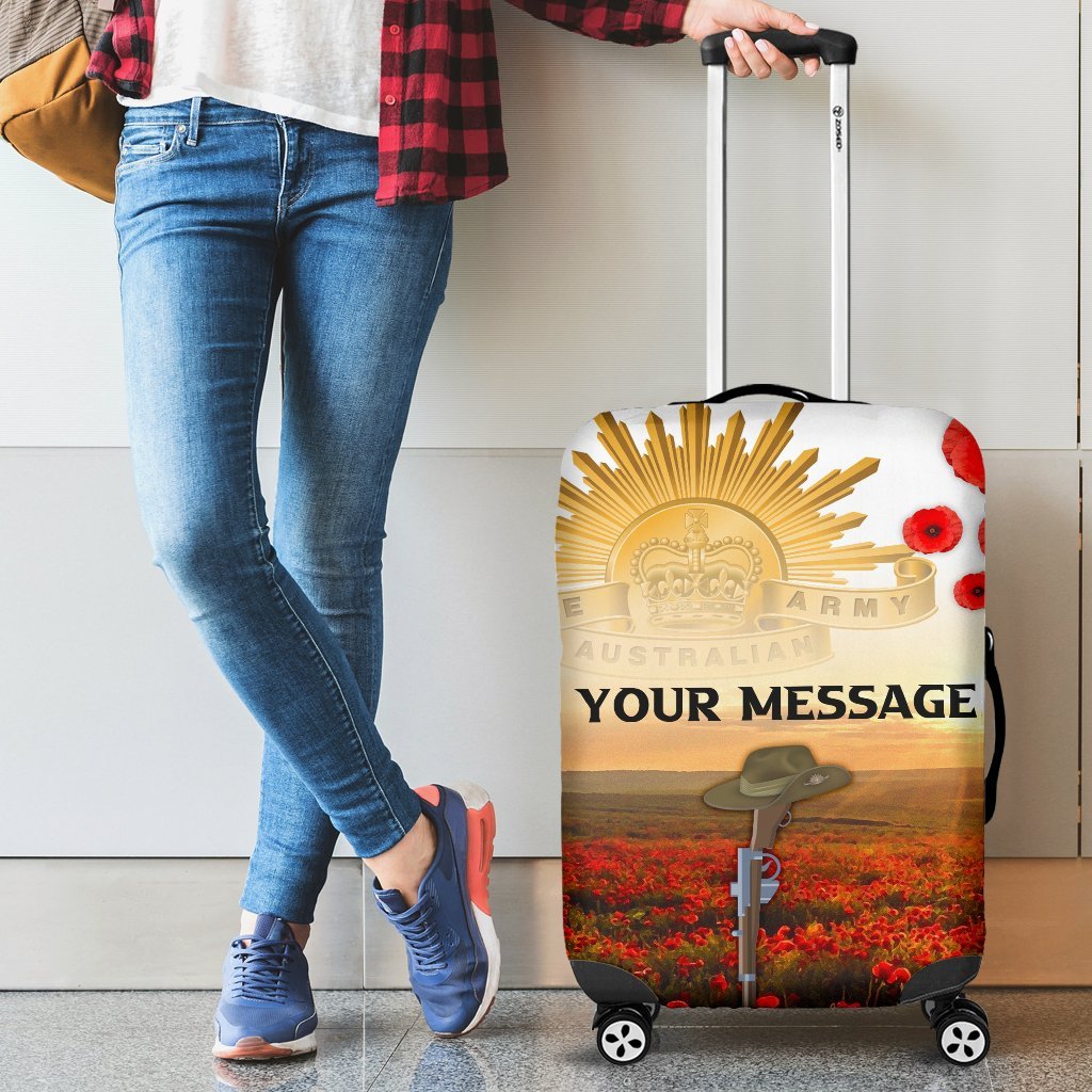 Custom ANZAC Day 2021 Luggage Covers - We Will Remember Them - Vibe Hoodie Shop