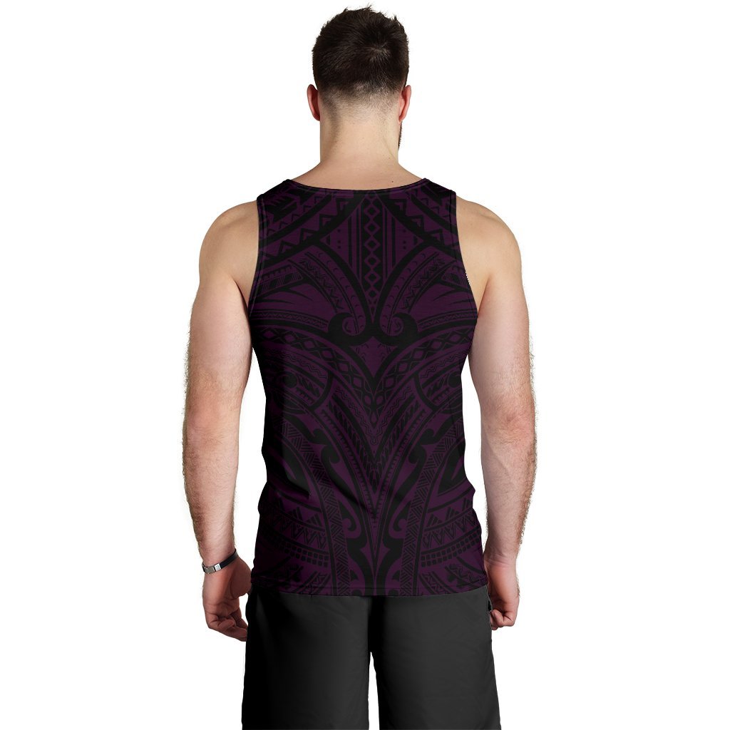 New Zealand Men's Tank Top, Maori Polynesian Tattoo Purple - Vibe Hoodie Shop