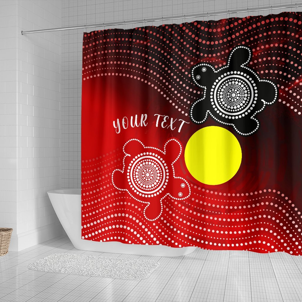 custom-aboriginal-shower-curtain-indigenous-circle-dot-painting-style