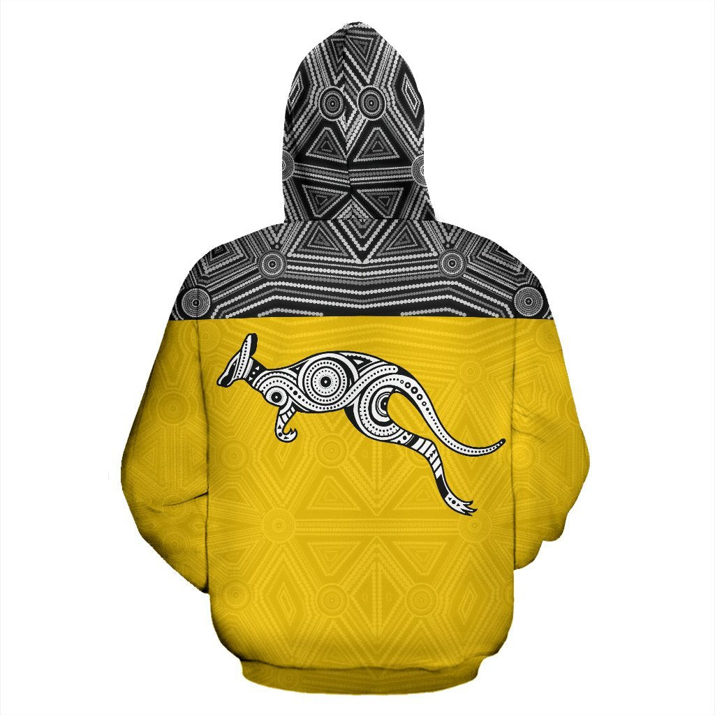 Aboriginal Hoodie, Kangaroo Australia Patterns - Vibe Hoodie Shop