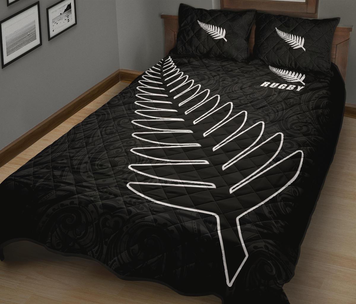 Quilt Bed Set New Zealand Silver Fern Rugby - Vibe Hoodie Shop