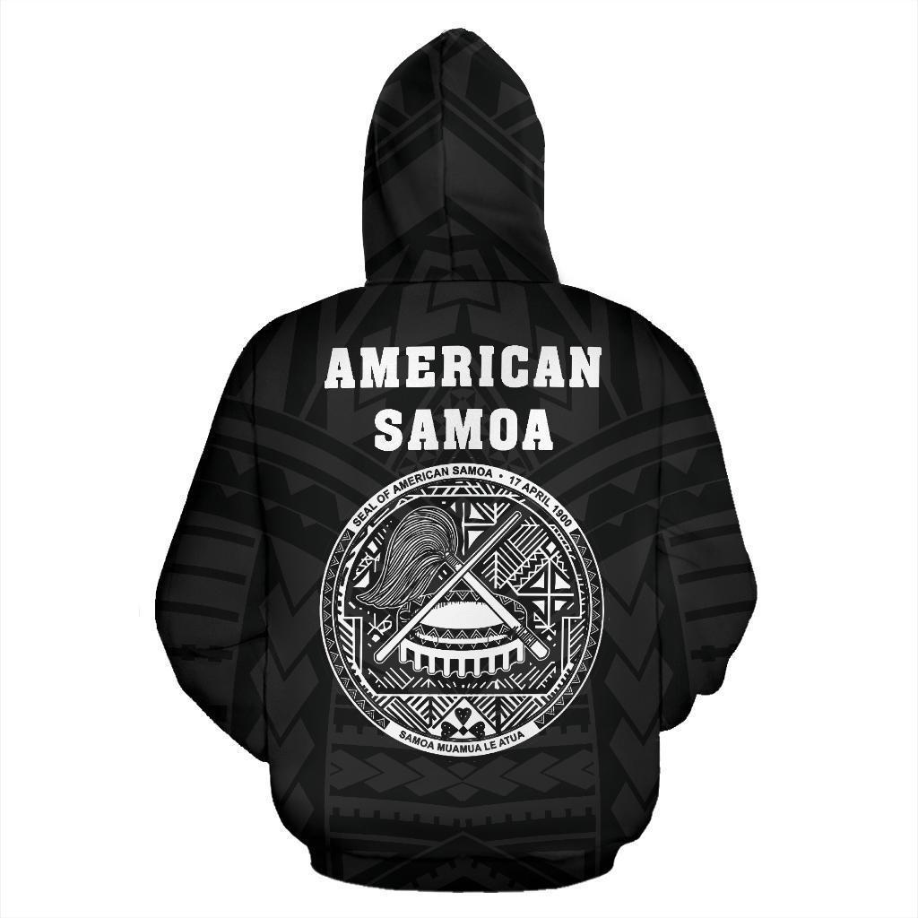 American Samoa Flag Coat Of Arms Polynesian Zip - Up Hoodie - 01 - Vibe Hoodie Shop