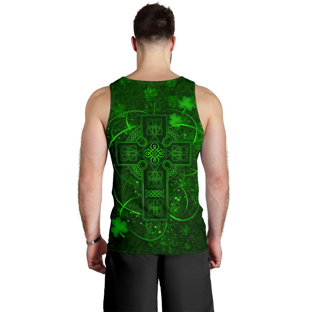 Ireland Men Tank Top Irish Saint Patrick Day Celtic Cross - Vibe Hoodie Shop