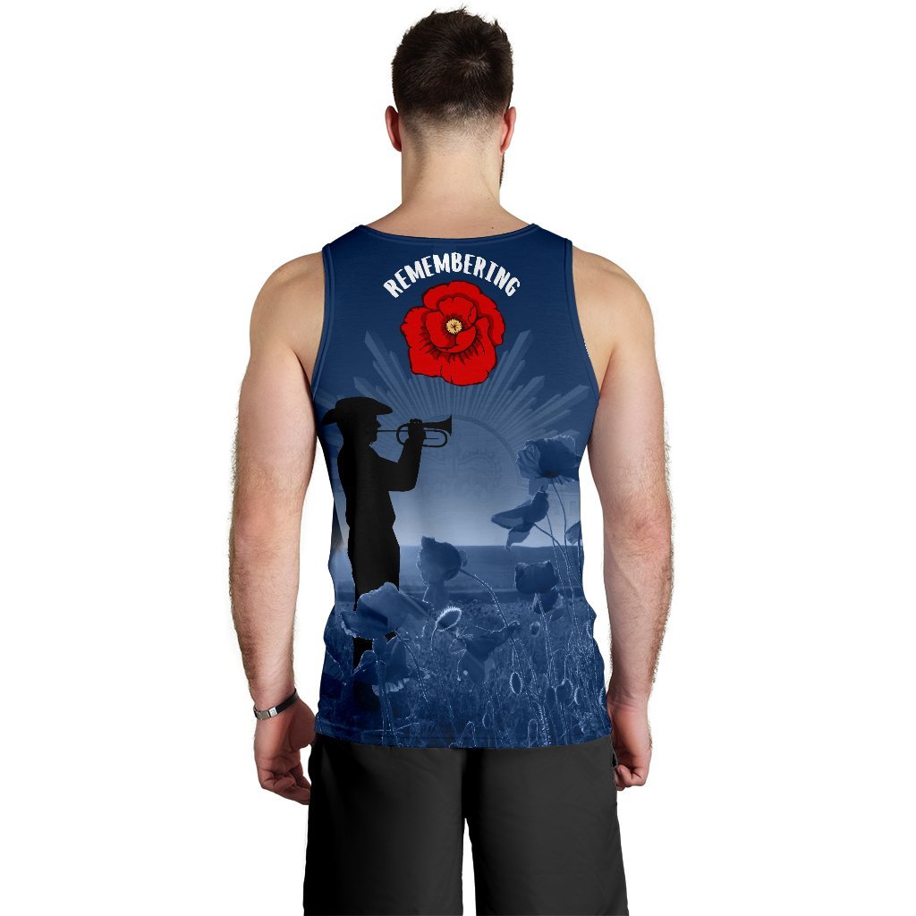 Australia Navy ANZAC Men's Tank Top - Remembering Our Heroes - Vibe Hoodie Shop