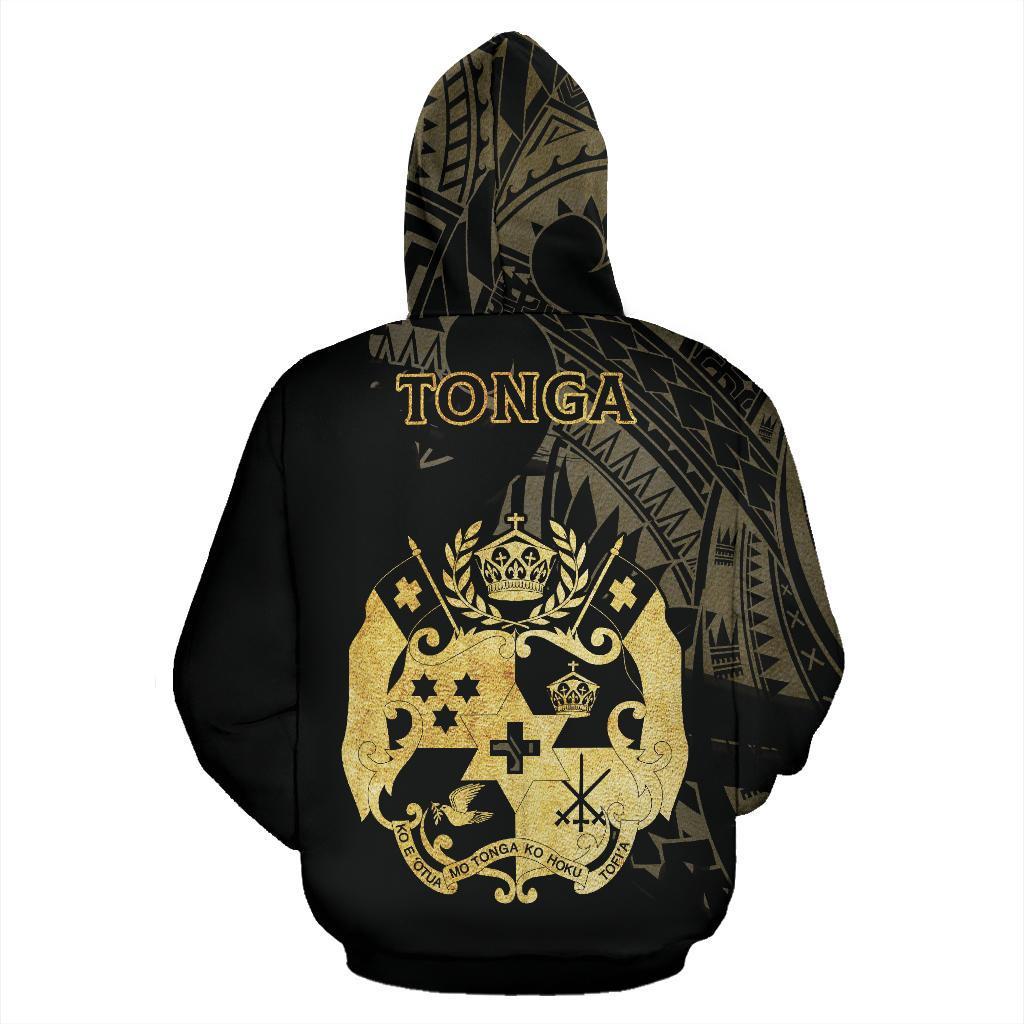 Tonga Coat Of Arms Special All Over Hoodie Gold - Vibe Hoodie Shop