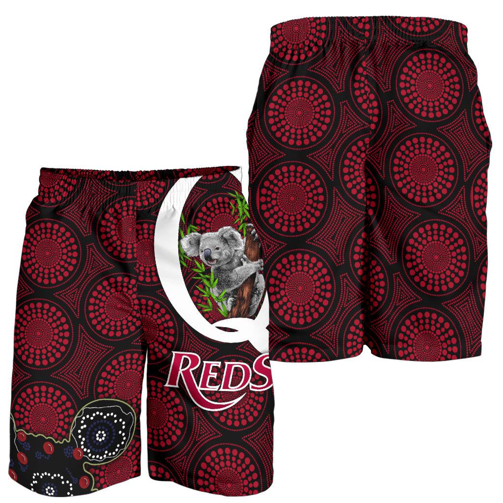 Queensland Men's Shorts Reds Rugby - Koala - Vibe Hoodie Shop