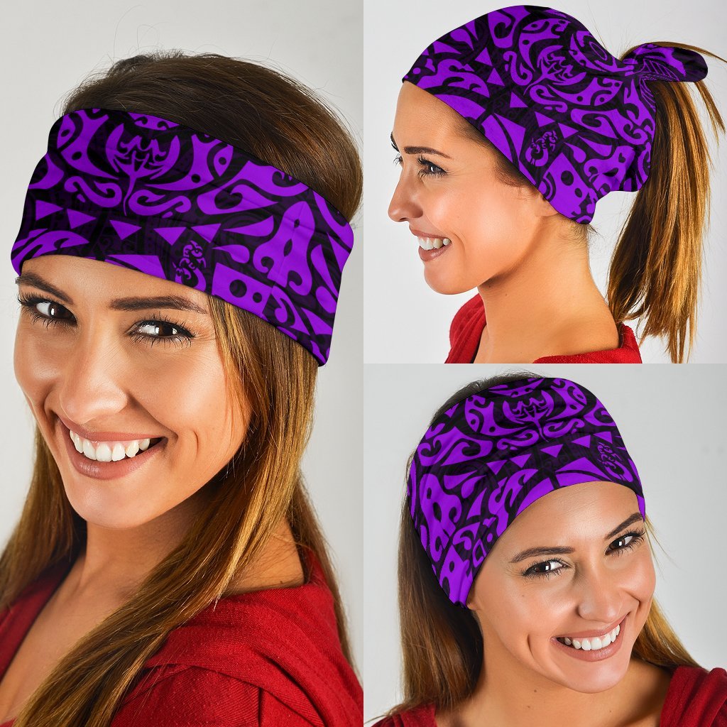 New Zealand Maori Tangaroa Tattoo Bandana - Purple - Vibe Hoodie Shop