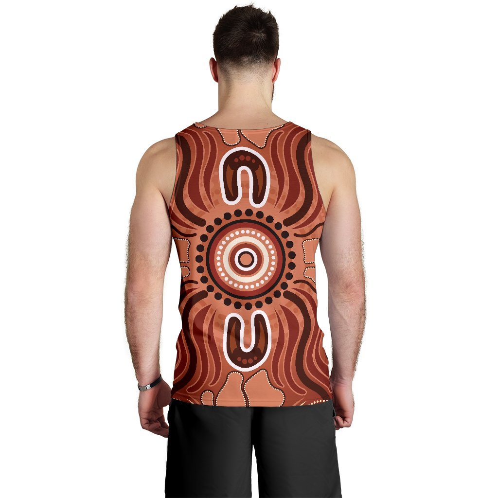 Aboriginal Men's Tank Top - Indigenous Art Patterns Ver02 - Vibe Hoodie Shop