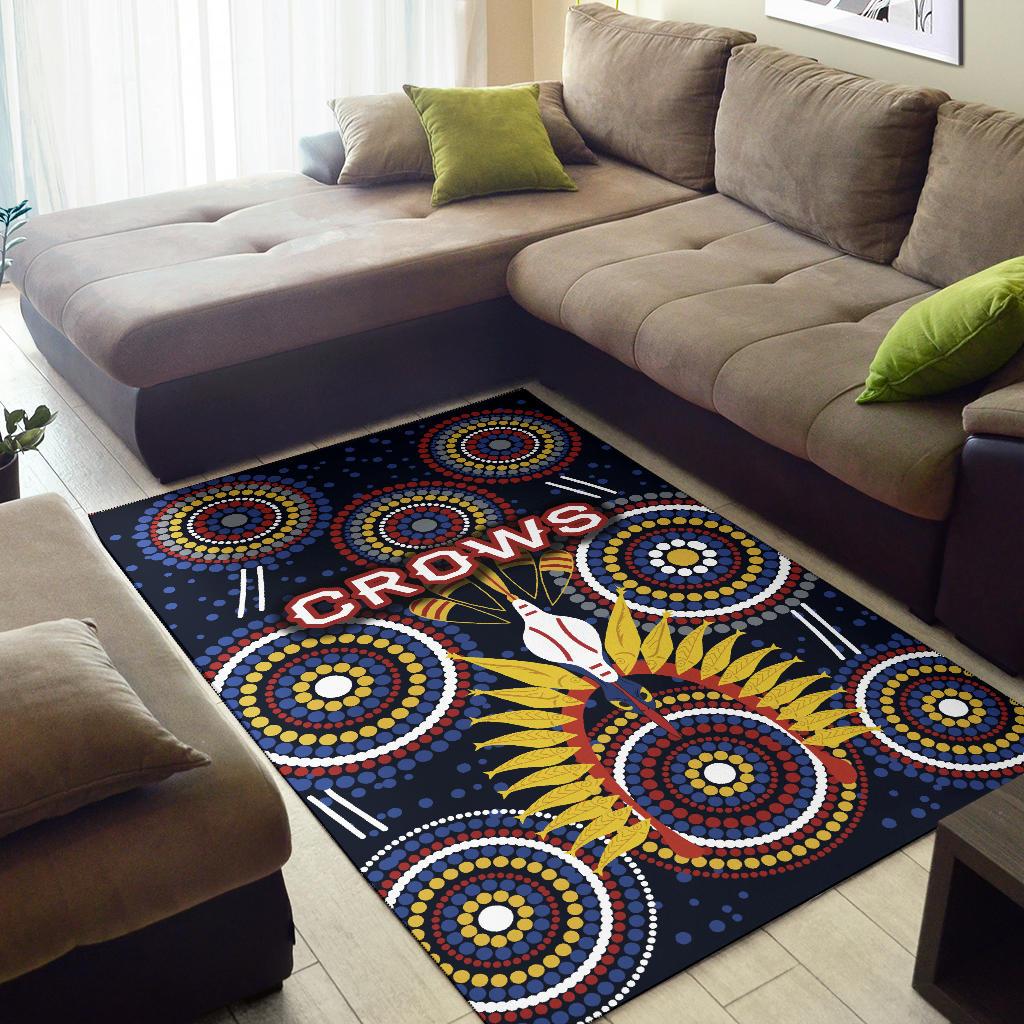 Adelaide Area Rug Original Indigenous Crows - Vibe Hoodie Shop