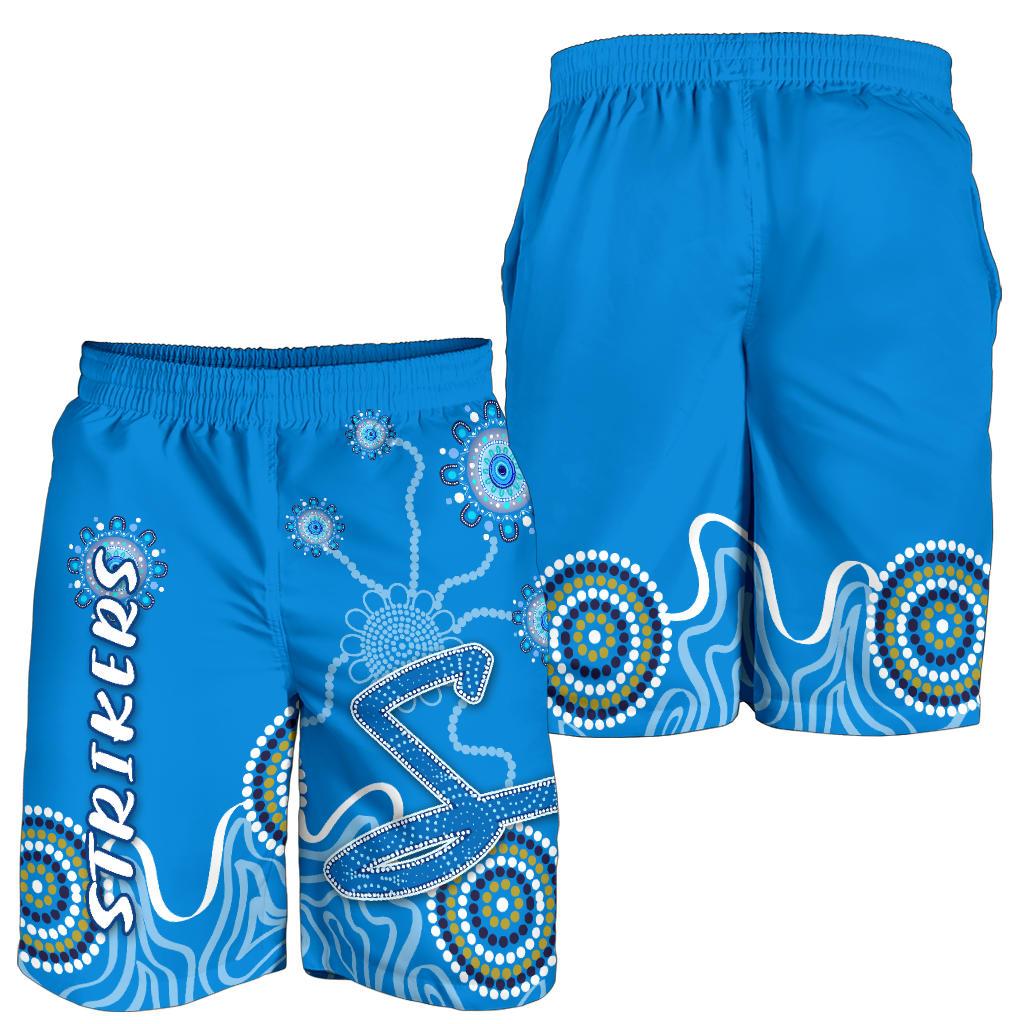 Adelaide Strikers Men Shorts Indigenous Blue Energy - Vibe Hoodie Shop