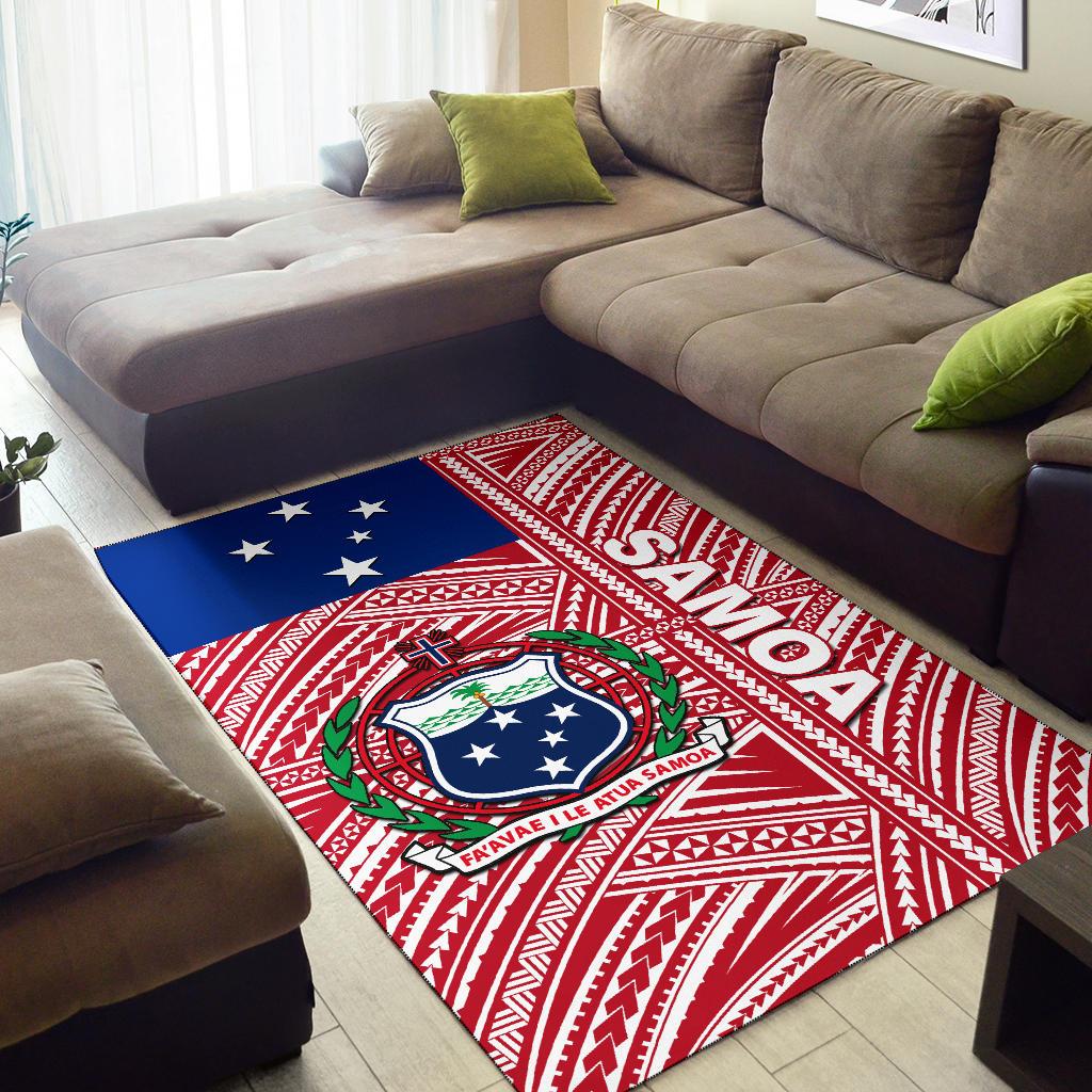 Samoa Flag Polynesian Area Rug - Vibe Hoodie Shop