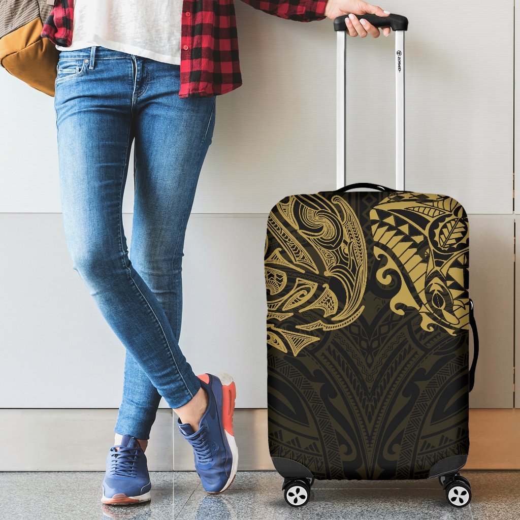 New Zealand Luggage Covers, Maori Polynesian Tattoo Gold - Vibe Hoodie Shop