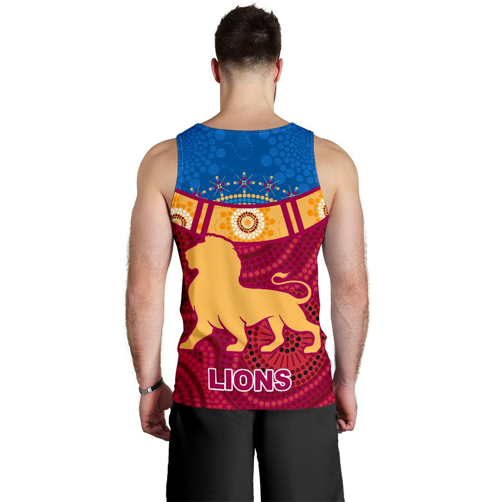 Brisbane Indigenous Men Tank Top Proud Lions - Vibe Hoodie Shop