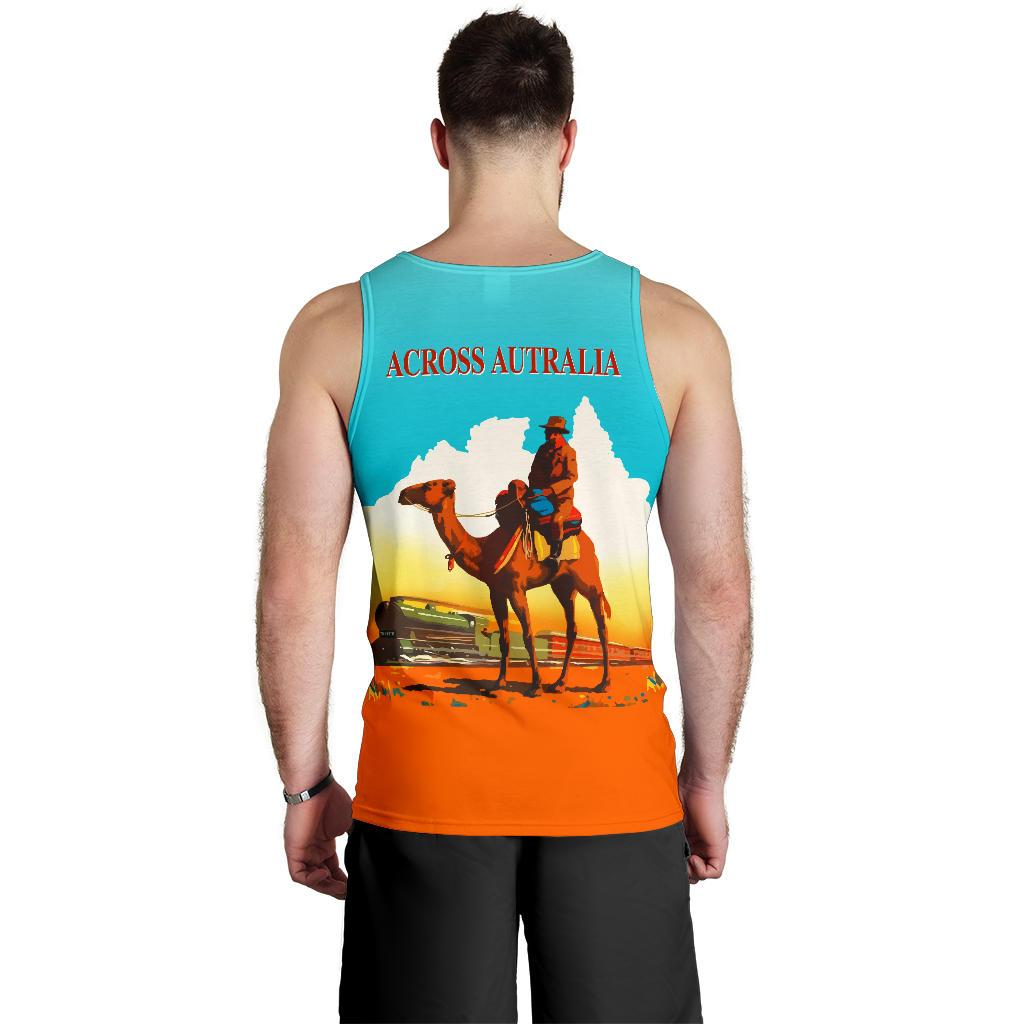 Men Tank Top - Camel Mens Tank Australian Railway - Vibe Hoodie Shop