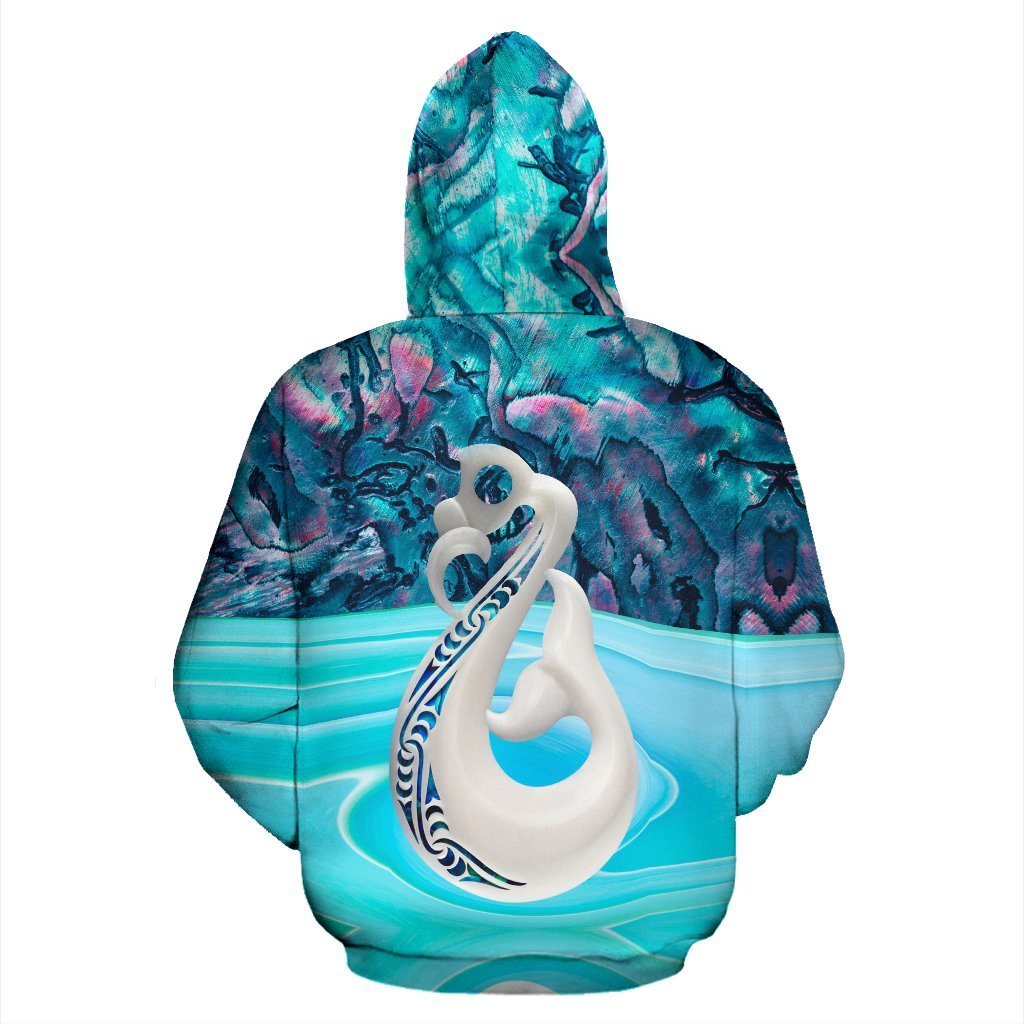 New Zealand Manaia Hoodie, Maori Paua Shell Pullover Hoodie - Vibe Hoodie Shop