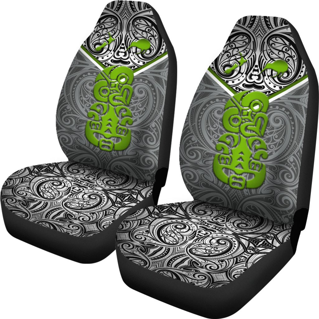 New Zealand Maori Rugby Car Seat Covers Pride Version - Gray - Vibe Hoodie Shop