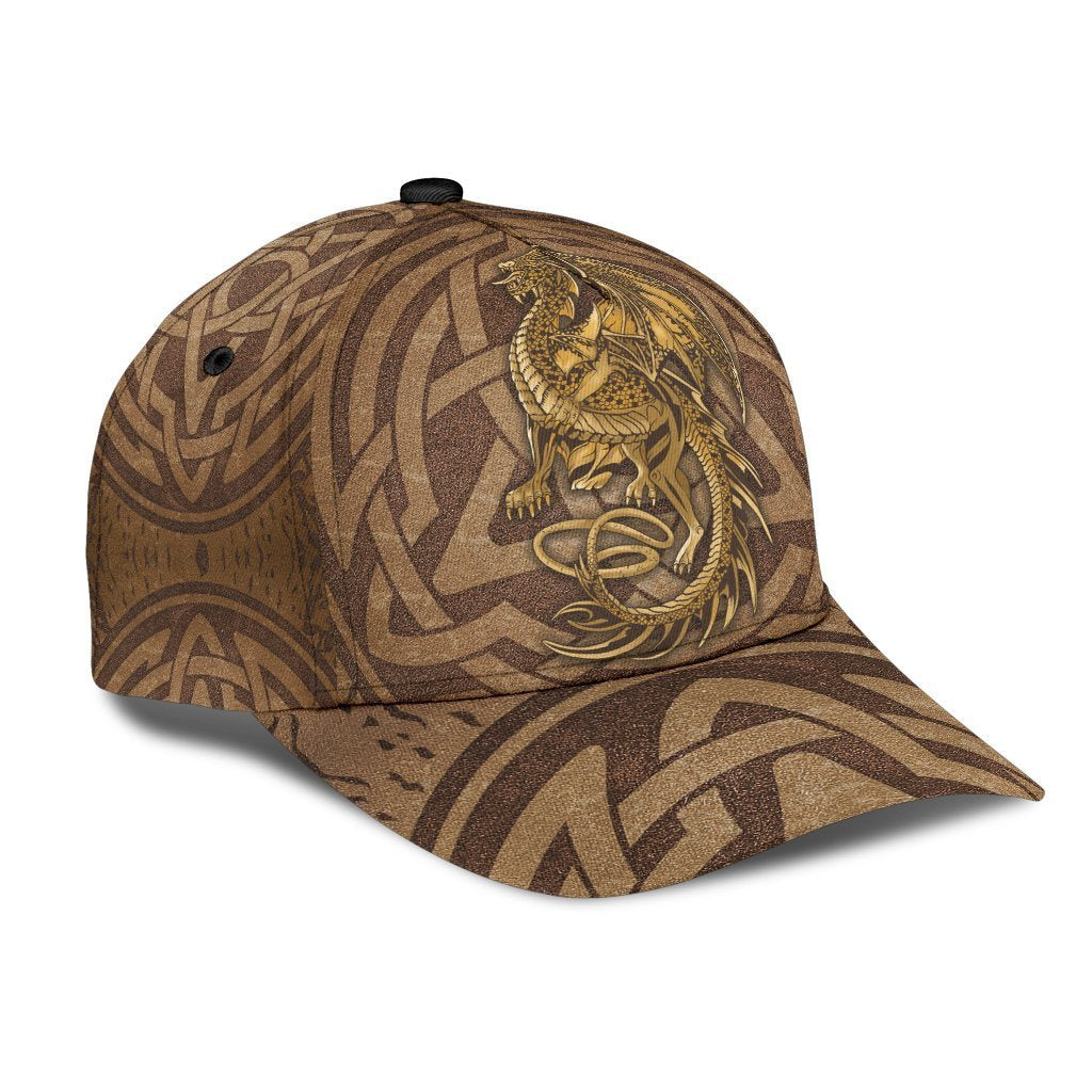 Celtic Vintage Dragon With Knot Classic Cap - Vibe Hoodie Shop