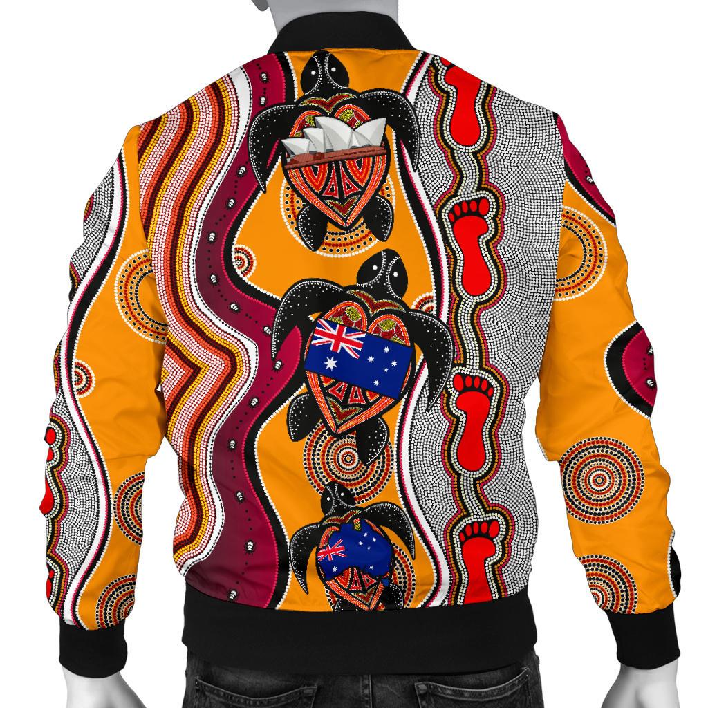 Bomber Jacket - Aboriginal Patterns Jacket Turtle - Men - Vibe Hoodie Shop