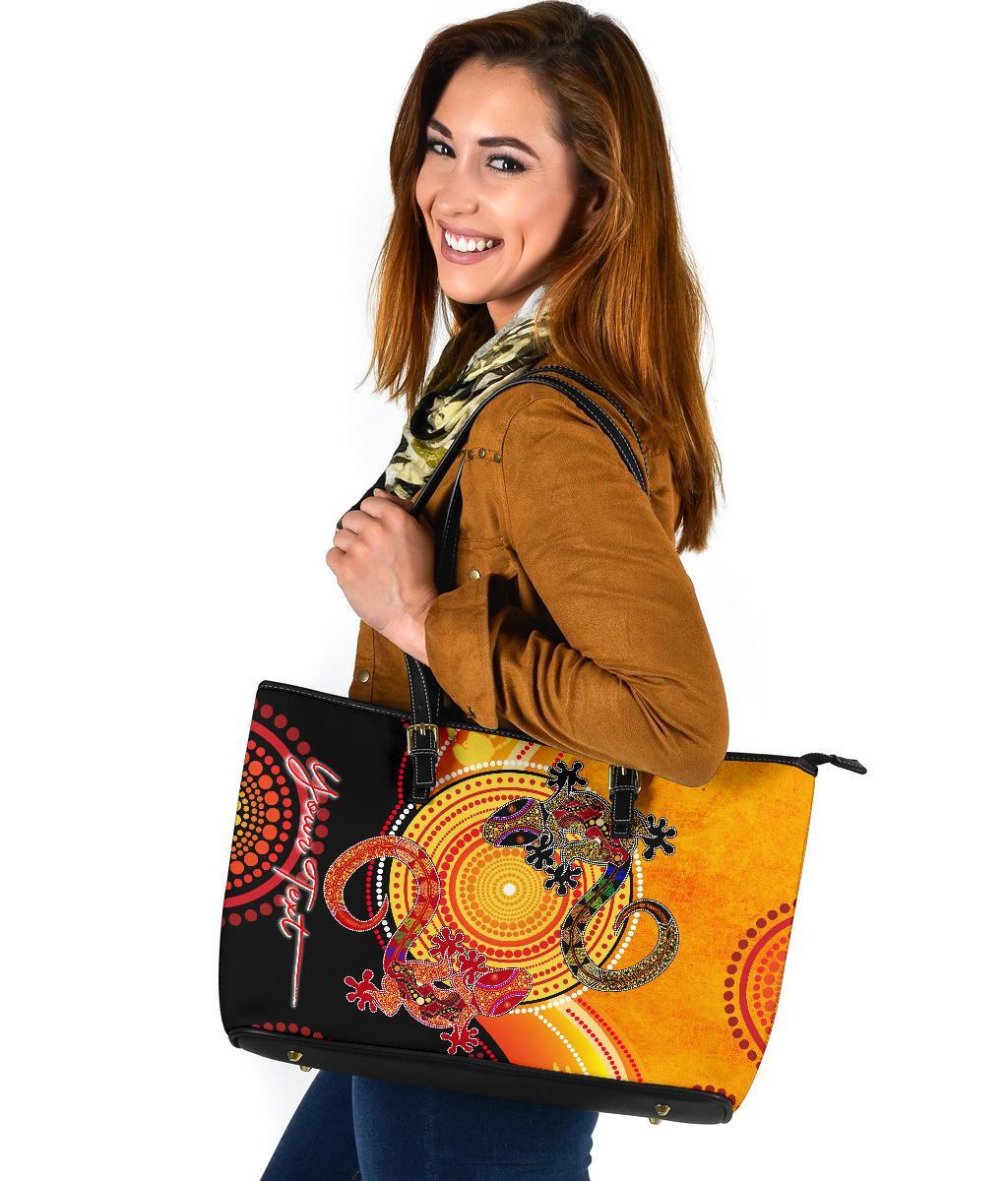 aboriginal-personalised-leather-tote-bag-couple-aboriginal-lizards