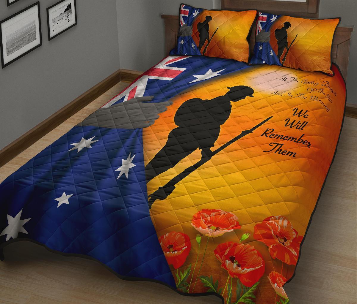 ANZAC Quilt Bed Set - We Will Remember Them Ver02 - Vibe Hoodie Shop