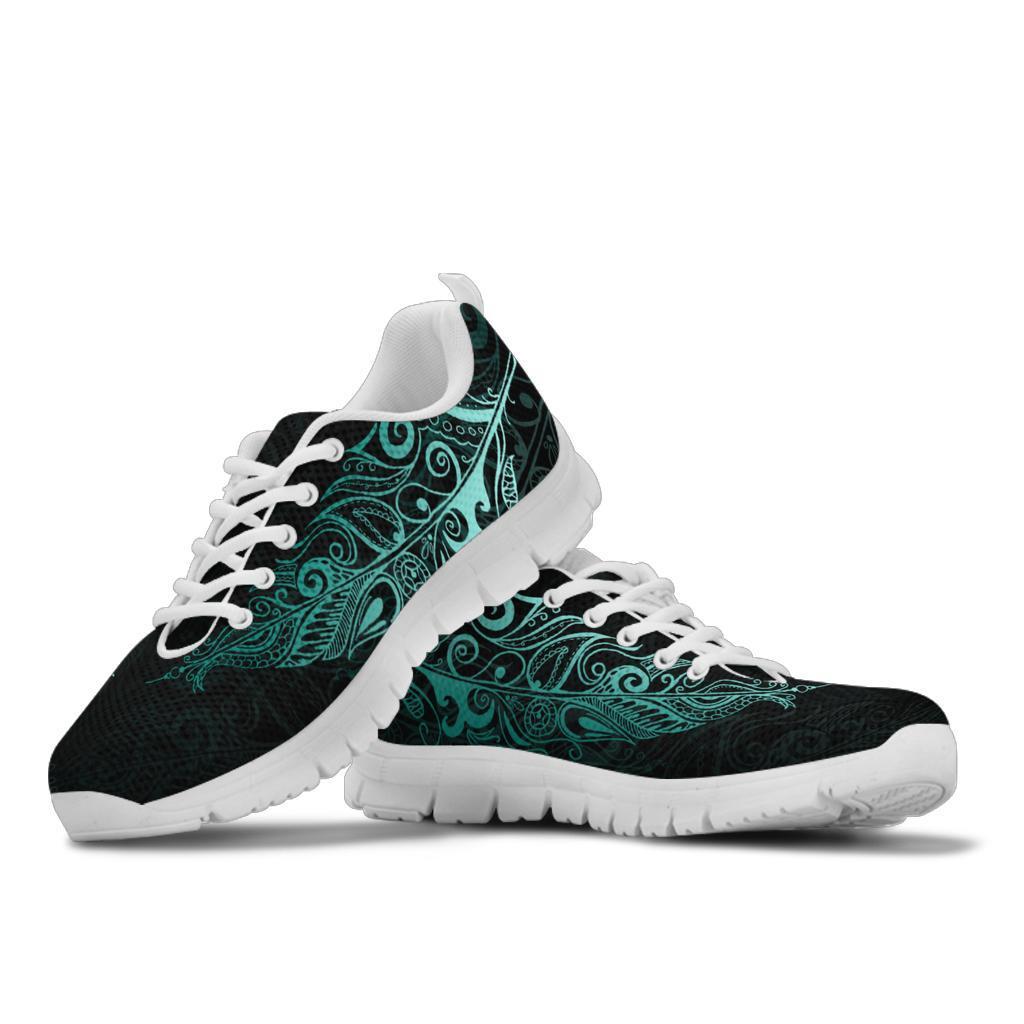 Light Silver Fern New Zealand Sneakers - Turquoise - Vibe Hoodie Shop