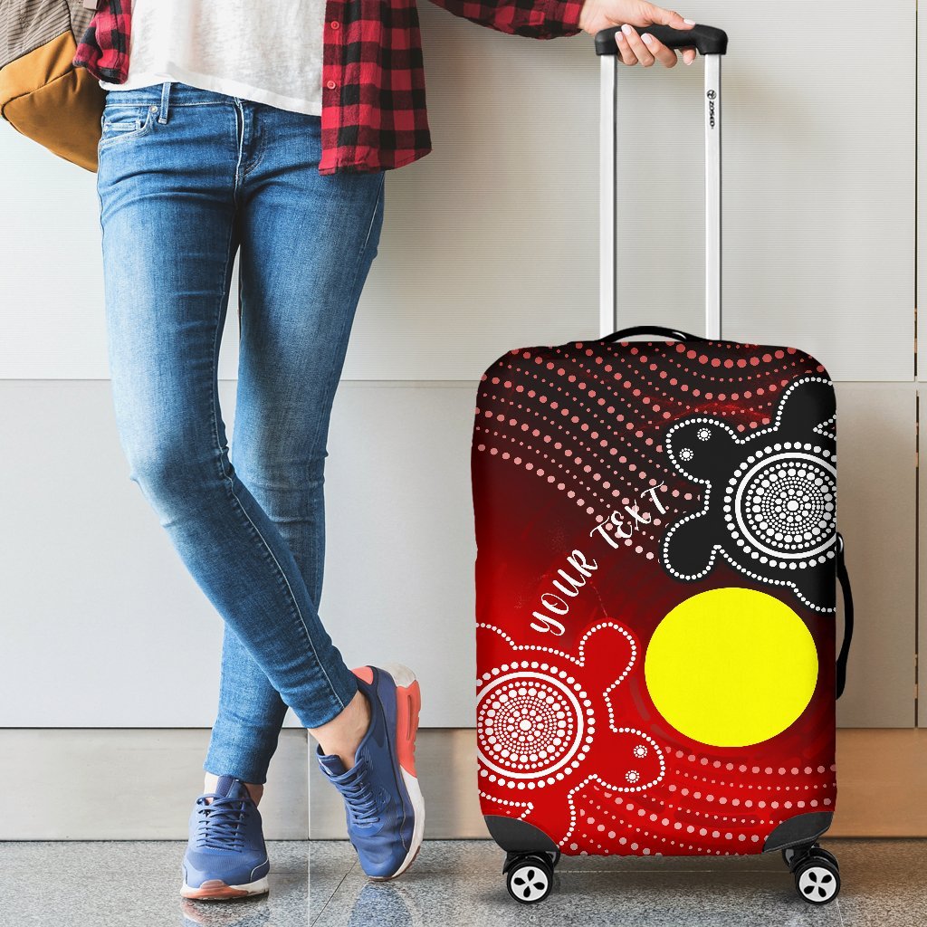 Custom Aboriginal Luggage Covers - Indigenous Circle Dot Painting Style - - Vibe Hoodie Shop