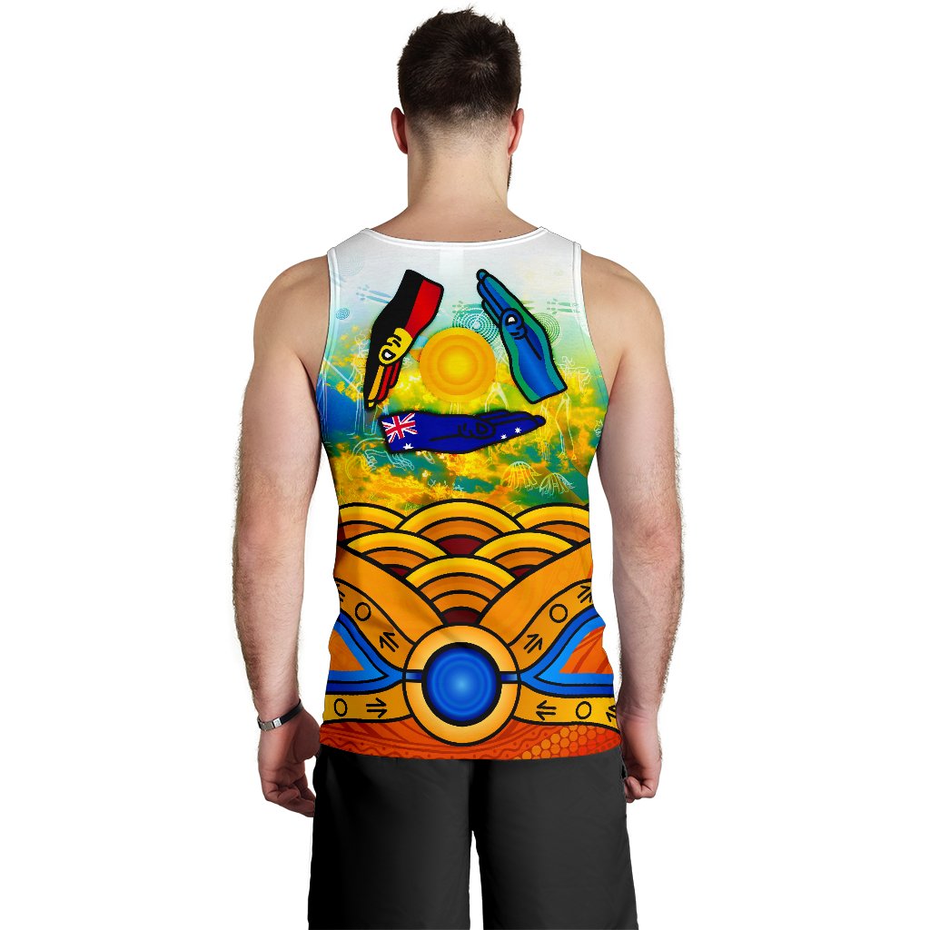 Aboriginal Men's Tank Top, Australia Kangaroo NAIDOC Week 2021 - Vibe Hoodie Shop