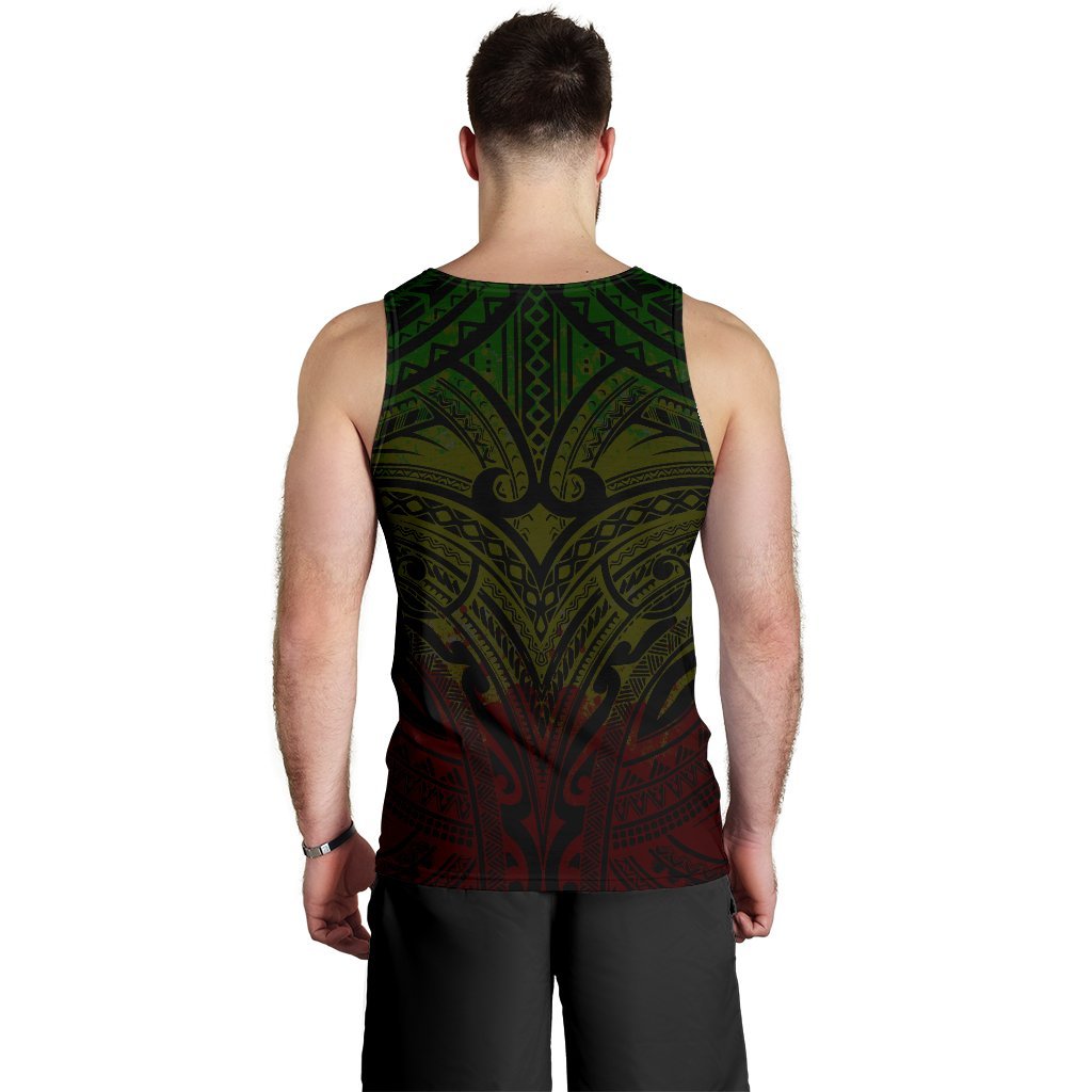 New Zealand Men's Tank Top, Maori Polynesian Tattoo Reggage - Vibe Hoodie Shop