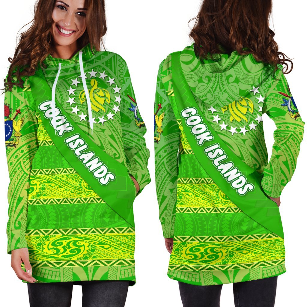 Cook Islands Women Hoodie Dress Polynesian Victorian Vibes - Vibe Hoodie Shop