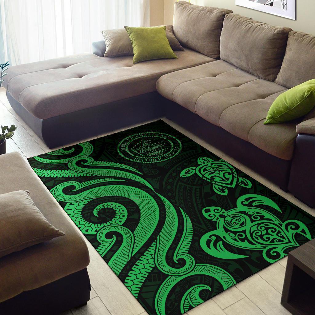 Palau Area Rug - Green Tentacle Turtle - Vibe Hoodie Shop