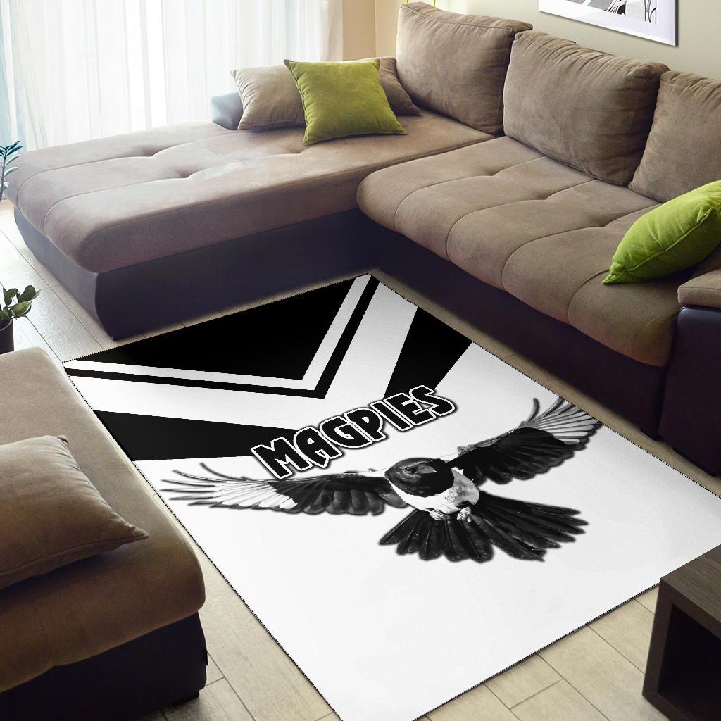 Western Suburbs Magpies Area Rug Original Style - White - Vibe Hoodie Shop