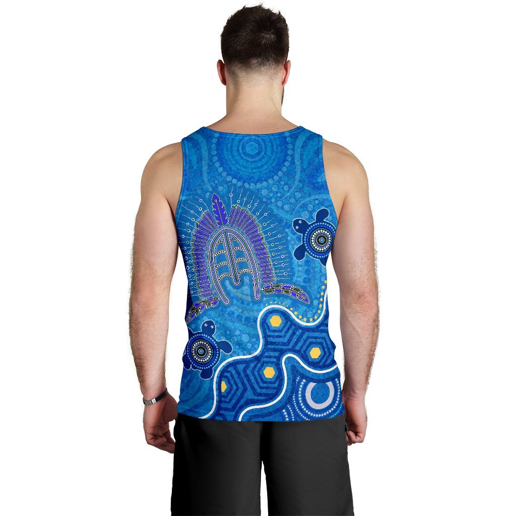 Torres Strait Personalised Men's Tank Top - Dhari And Turtle - Vibe Hoodie Shop