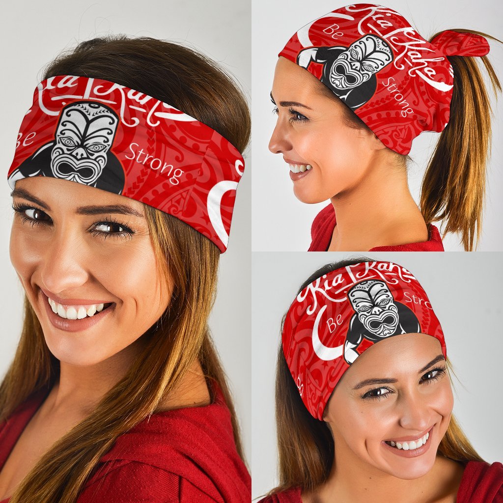 New Zealand Bandana Rugby Kia Kaha Be Strong Red 2 - Vibe Hoodie Shop