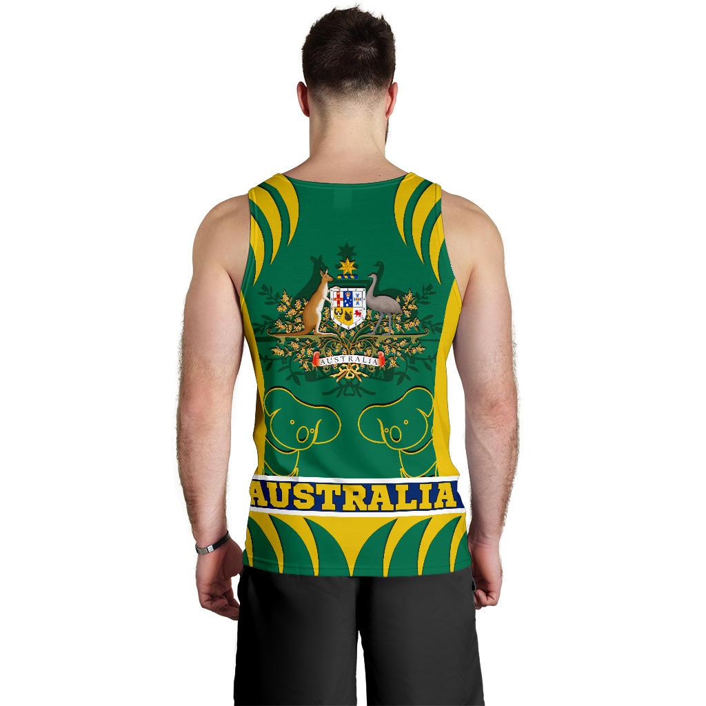 Tank Top - Australian Coat Of Arms Tank Koala - Men - - Vibe Hoodie Shop