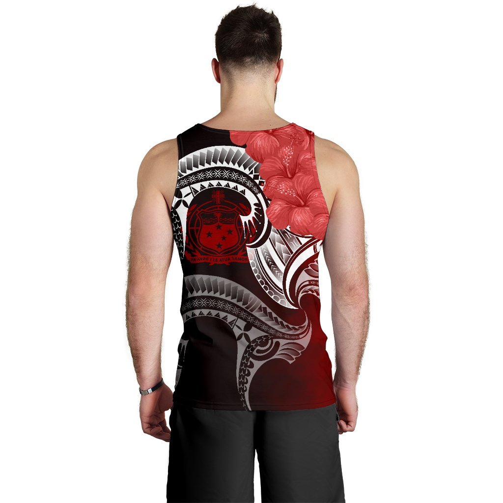 Samoa Men's Tank Top - Samoa Seal Wave Style (Red) - Vibe Hoodie Shop