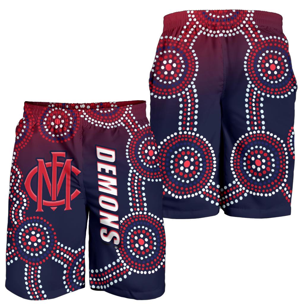 Demons Indigenous Men Shorts Melbourne Fancy - Vibe Hoodie Shop