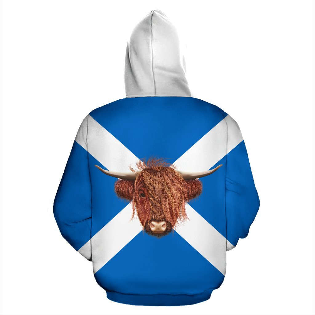 Scotland - Highland Cow Zipper Hoodie - Vibe Hoodie Shop