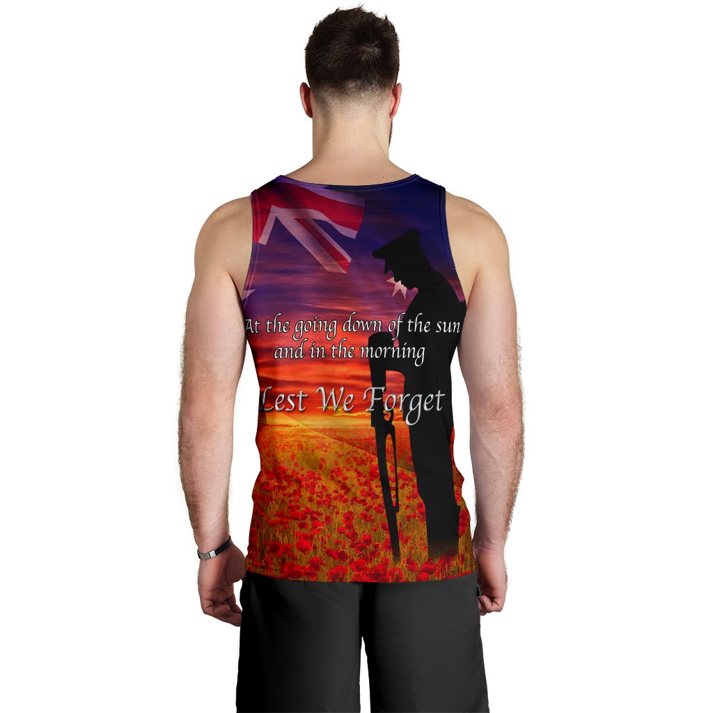 ANZAC Day 2021 Men's Tank Top - Lest We Forget - Vibe Hoodie Shop