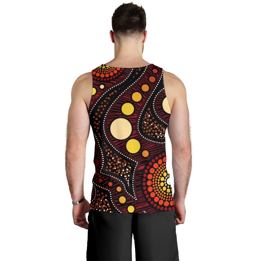 Aboriginal Men's Tank Top - Aboriginal Art Ver01 - Vibe Hoodie Shop