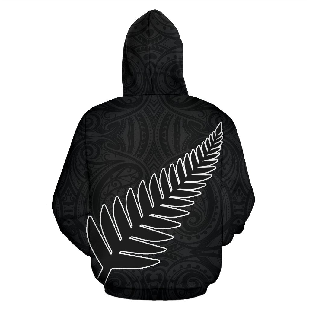 New Zealand Rugby Zip Up Hoodie, Silver Fern Rugby Zipper Hoodie - Vibe Hoodie Shop