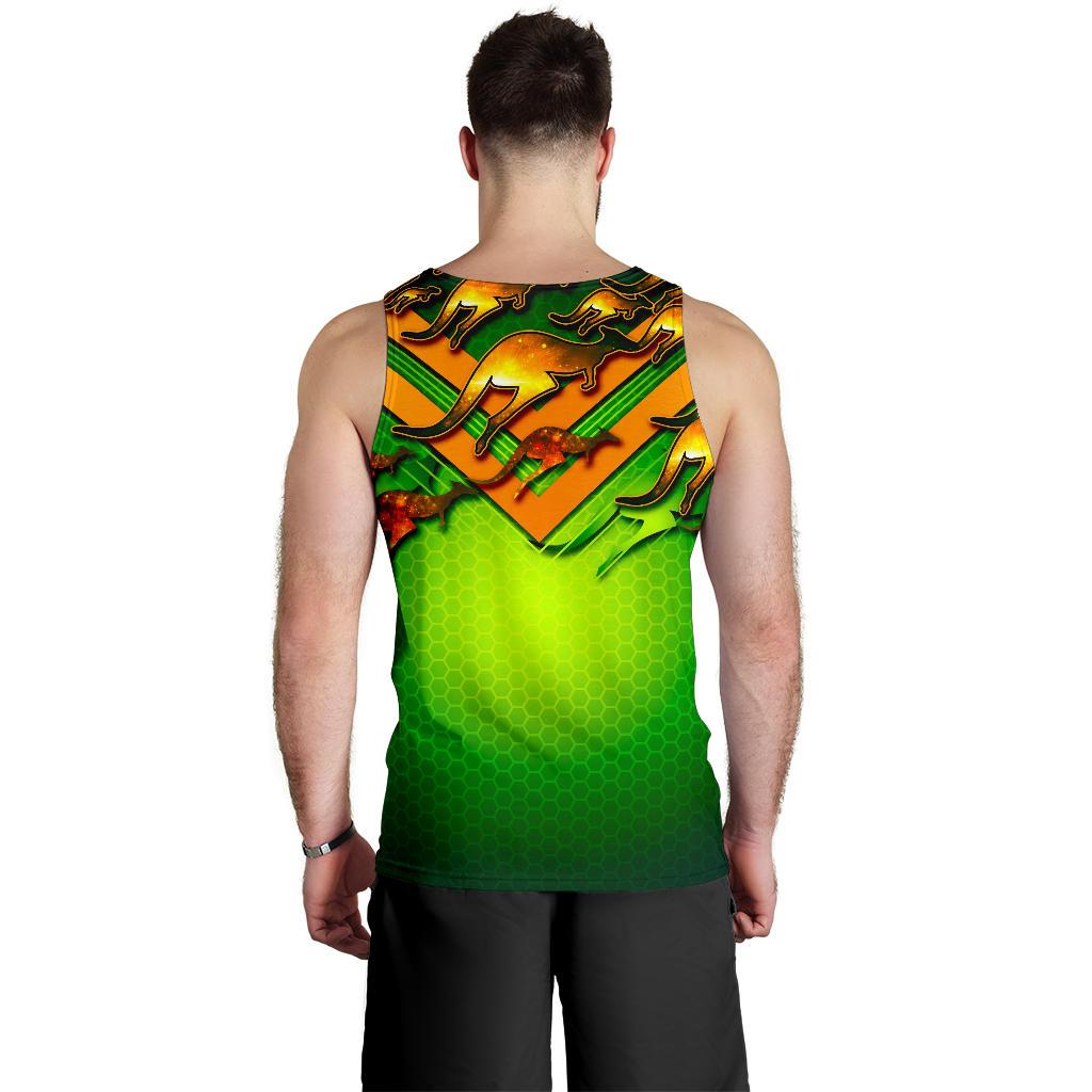 Men's Tank Top - Australian Kangaroo Mens Tank Aussie National Colors - Vibe Hoodie Shop