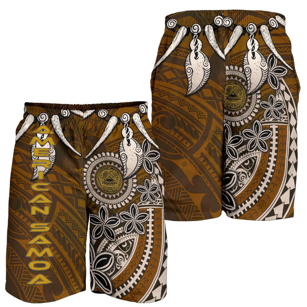 American Samoa Men's Shorts - Polynesian Boar Tusk - Vibe Hoodie Shop