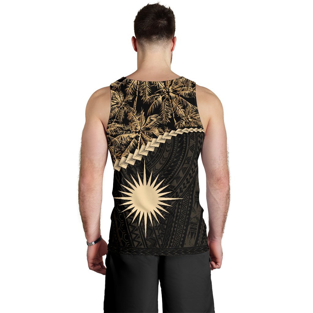 Marshall Islands Men's Tank Top Golden Coconut - Vibe Hoodie Shop